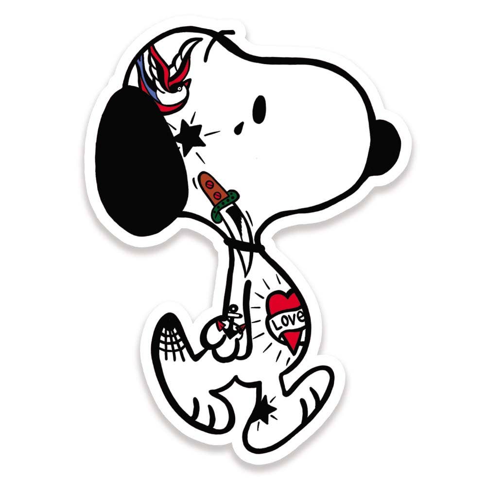 Tattooed Beagle Vinyl Sticker