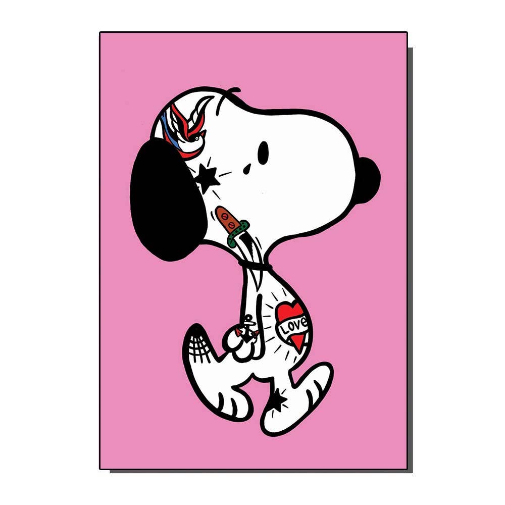 Tattoo Beagle Dog Love Card