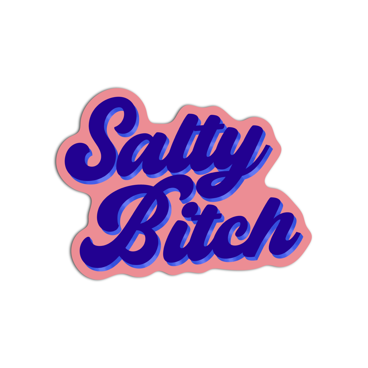 Salty Bitch Word Vinyl Waterproof Stickers