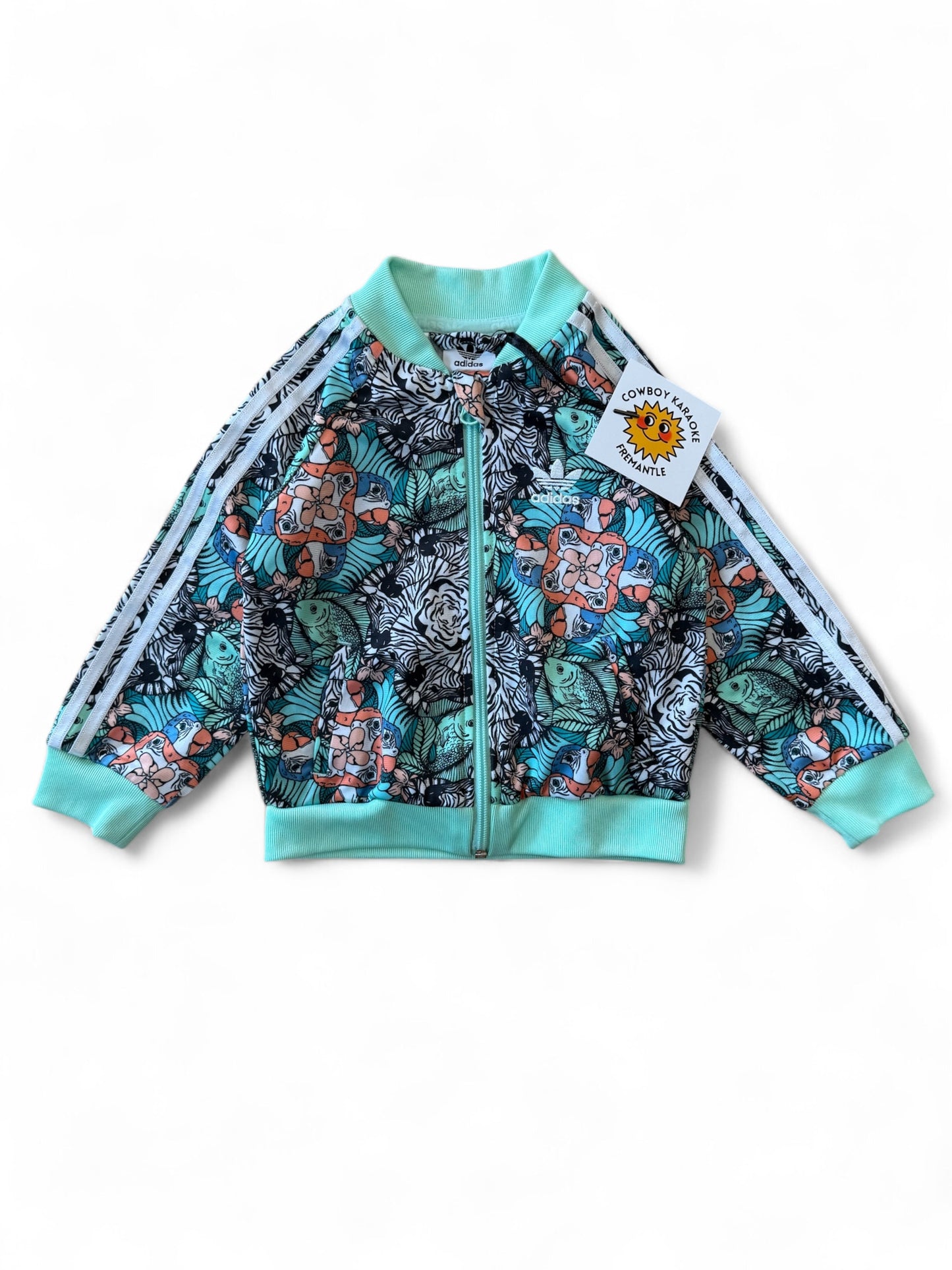 Kids Limited Edition Adidas Original Track Jacket Animal Print Size 9-12 Months