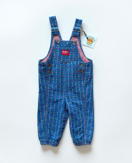 Vintage OshKosh B’Gosh Overalls Chicken Print - Size 3