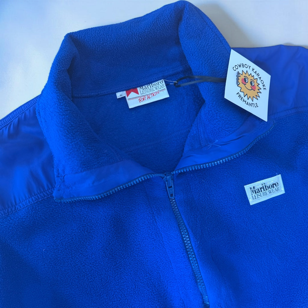Vintage Marlboro Leisure Wear Quarter Zip Fleece Jacket L