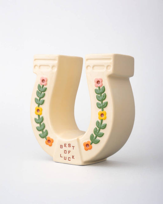 Ceramic Vase, Horseshoe