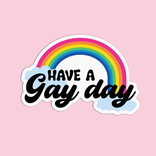 Have a gay day Pride Textured Stickers