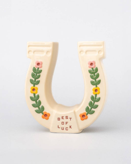 Ceramic Vase, Horseshoe