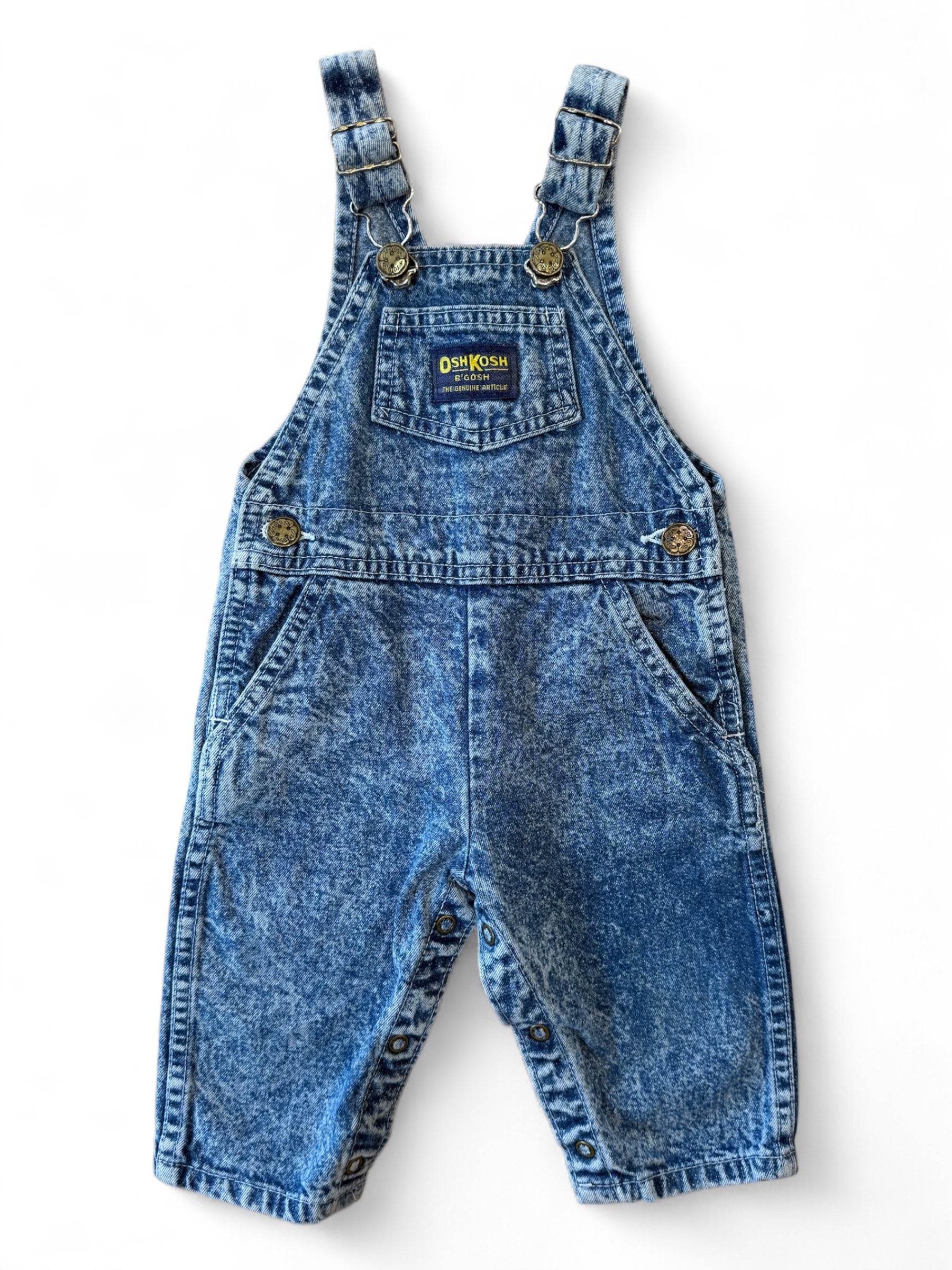 Vintage Oshkosh Overalls Acid Wash DENIM 6-9 Months
