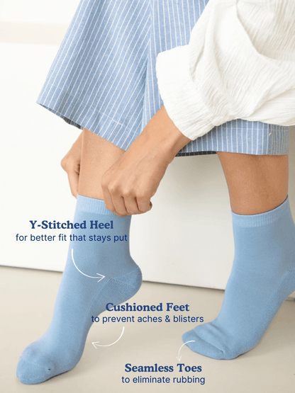 Seamless Bamboo Socks - Crew - Hearts (Limited Edition): L/XL