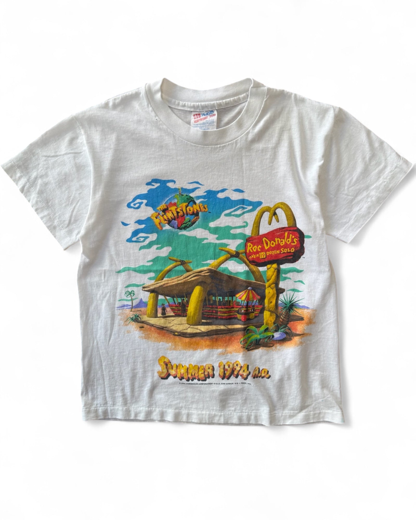 Kids Vintage 1994 Flinstones X McDonalds Tee Size Youth Large