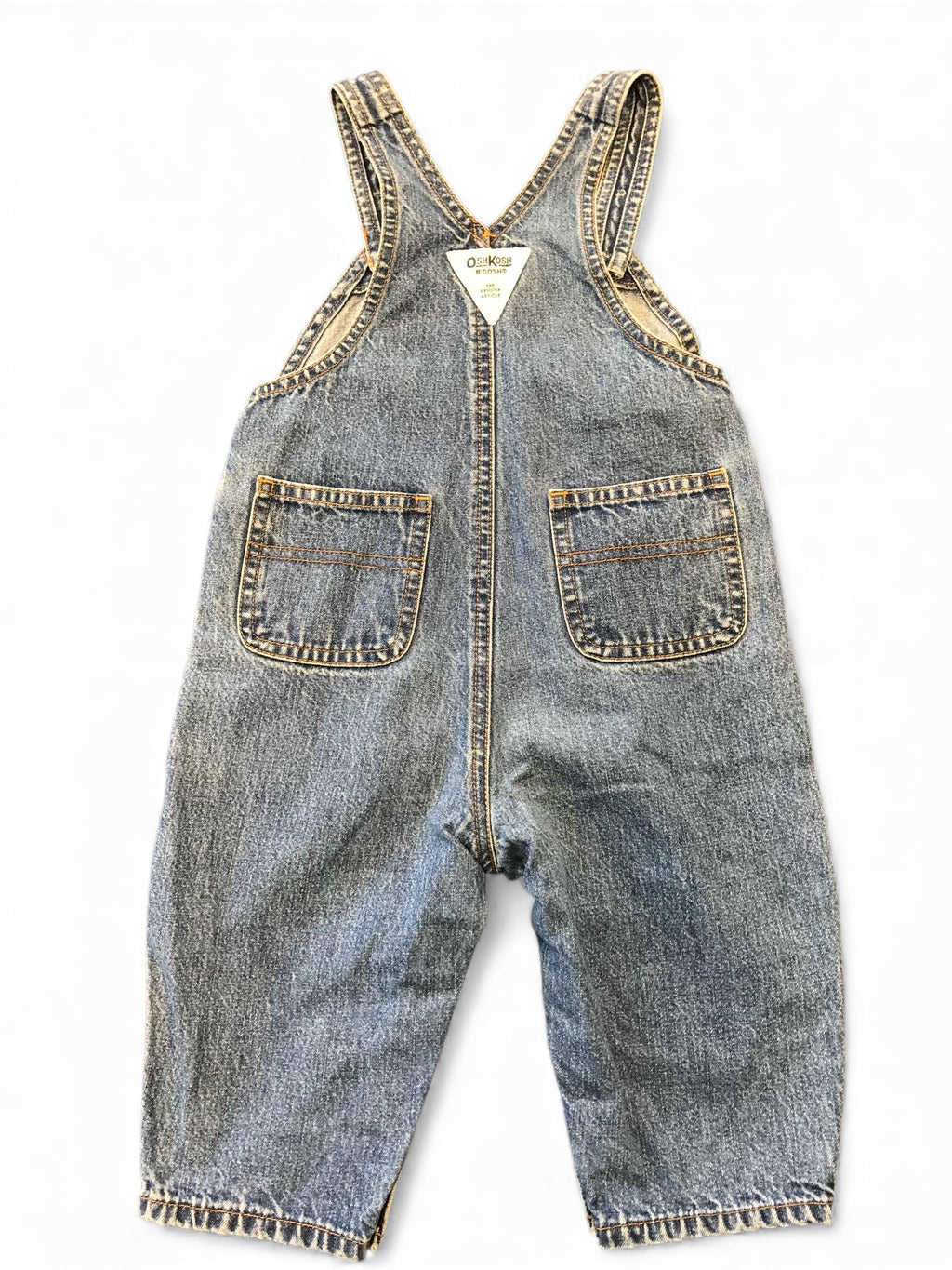 Vintage OshKosh Denim Overalls – Blue Stone Wash (12-18months)