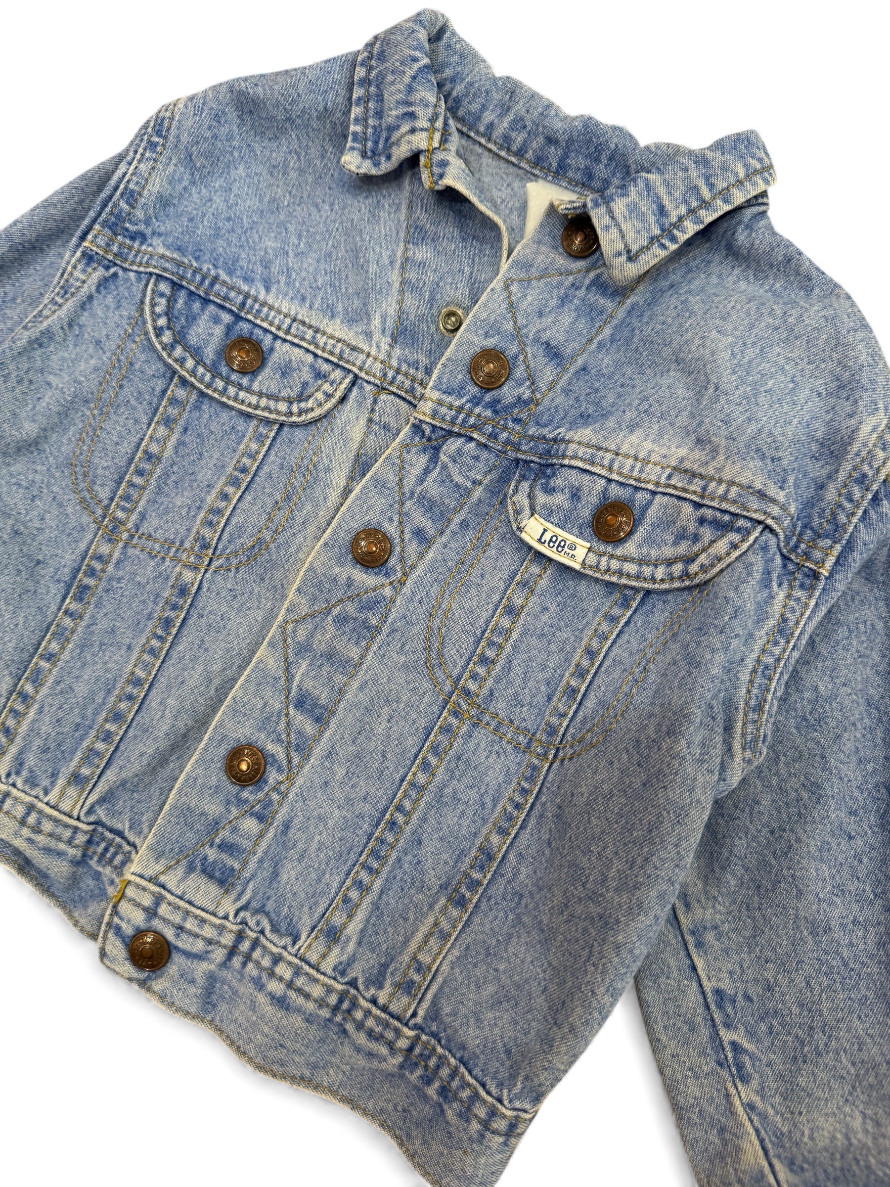 Vintage Lee Kids Denim Jacket Size 4