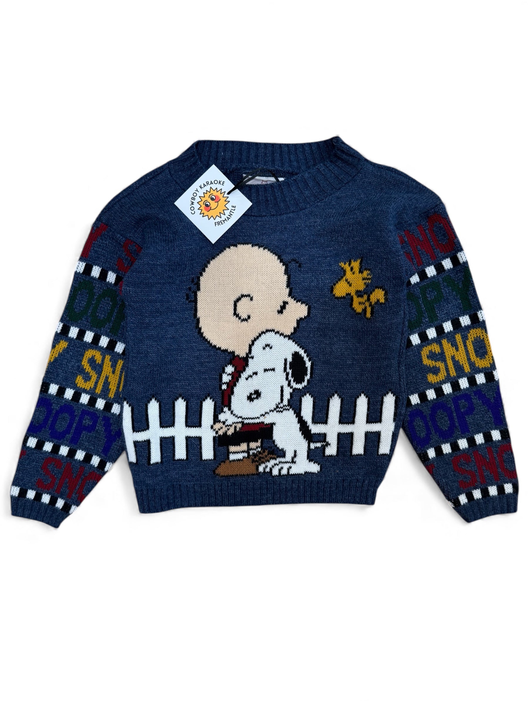 Kids Vintage Peanuts Knit Sweater Size