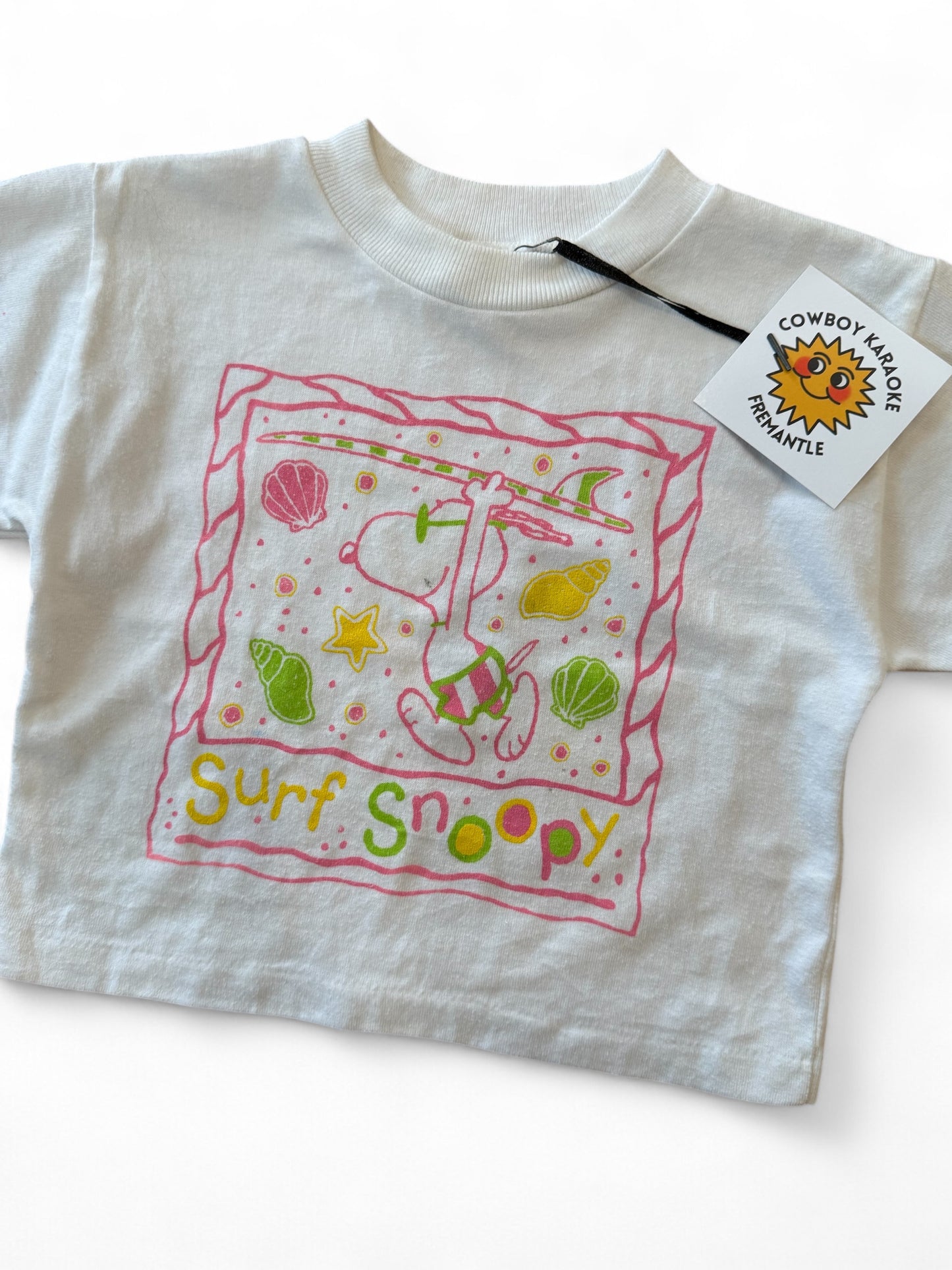 Vintage 90s Surf Snoopy Toddler Tee Size 1-3