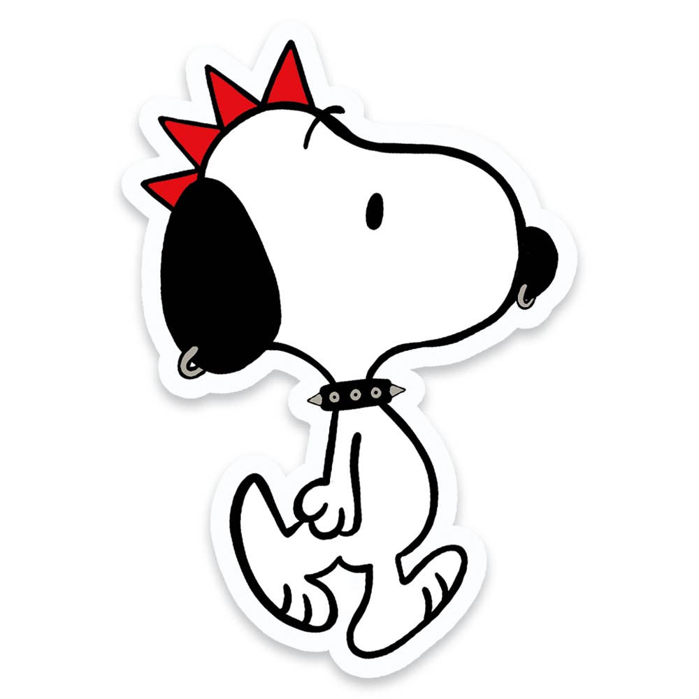 Punk Rock Beagle Dog Vinyl Sticker