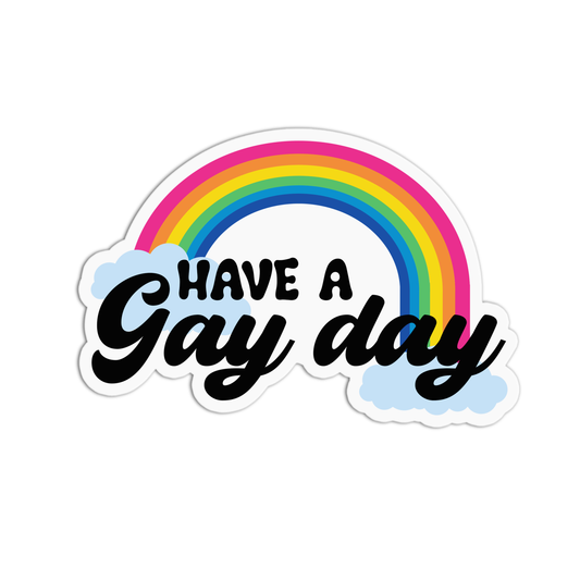 Have a gay day Pride Textured Stickers