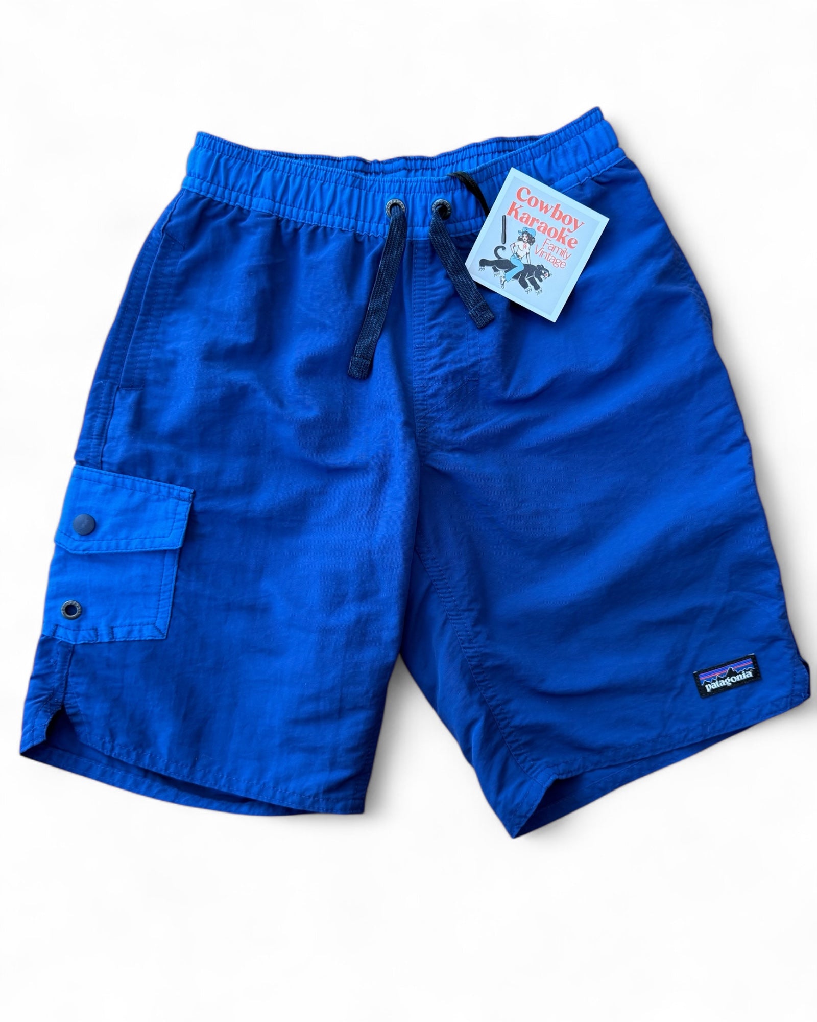 Vintage Patagonia Long Baggies Shorts BLUE Size 7-8 yrs