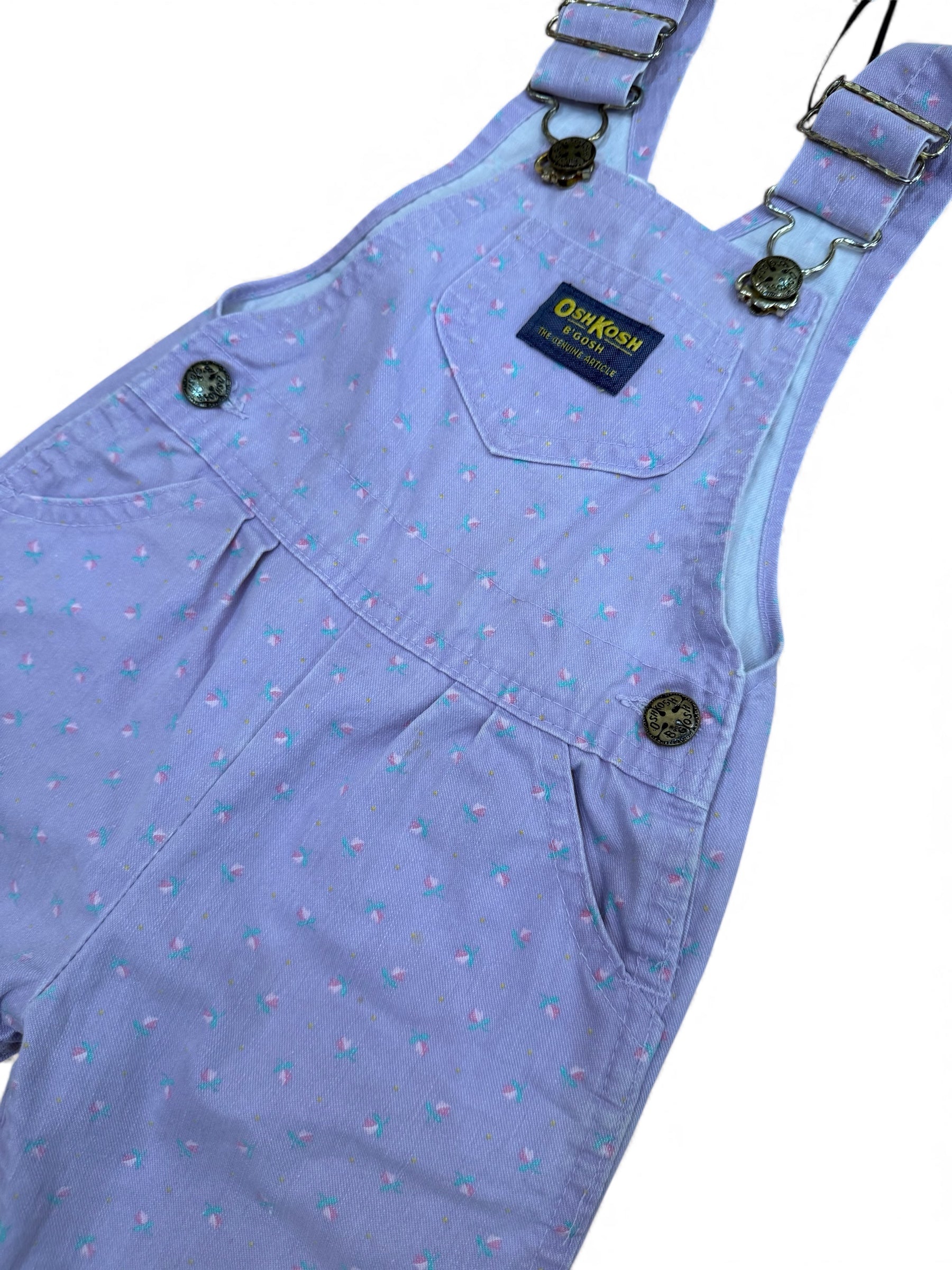 Vintage OshKosh Lilac Overalls Size 12-18months