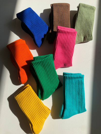 KIDS ATHLETIC SOCKS: Chocolate