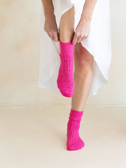 The Comfiest Socks - Lite - Fuchsia Pink (Limited Edition!): L/XL
