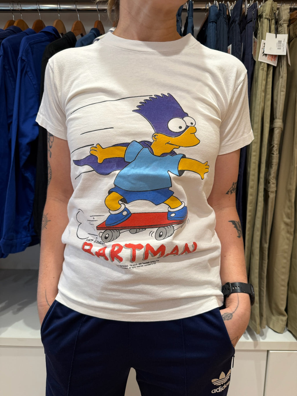 1990 Bartman Skate Tee Size Small/Medium Adult