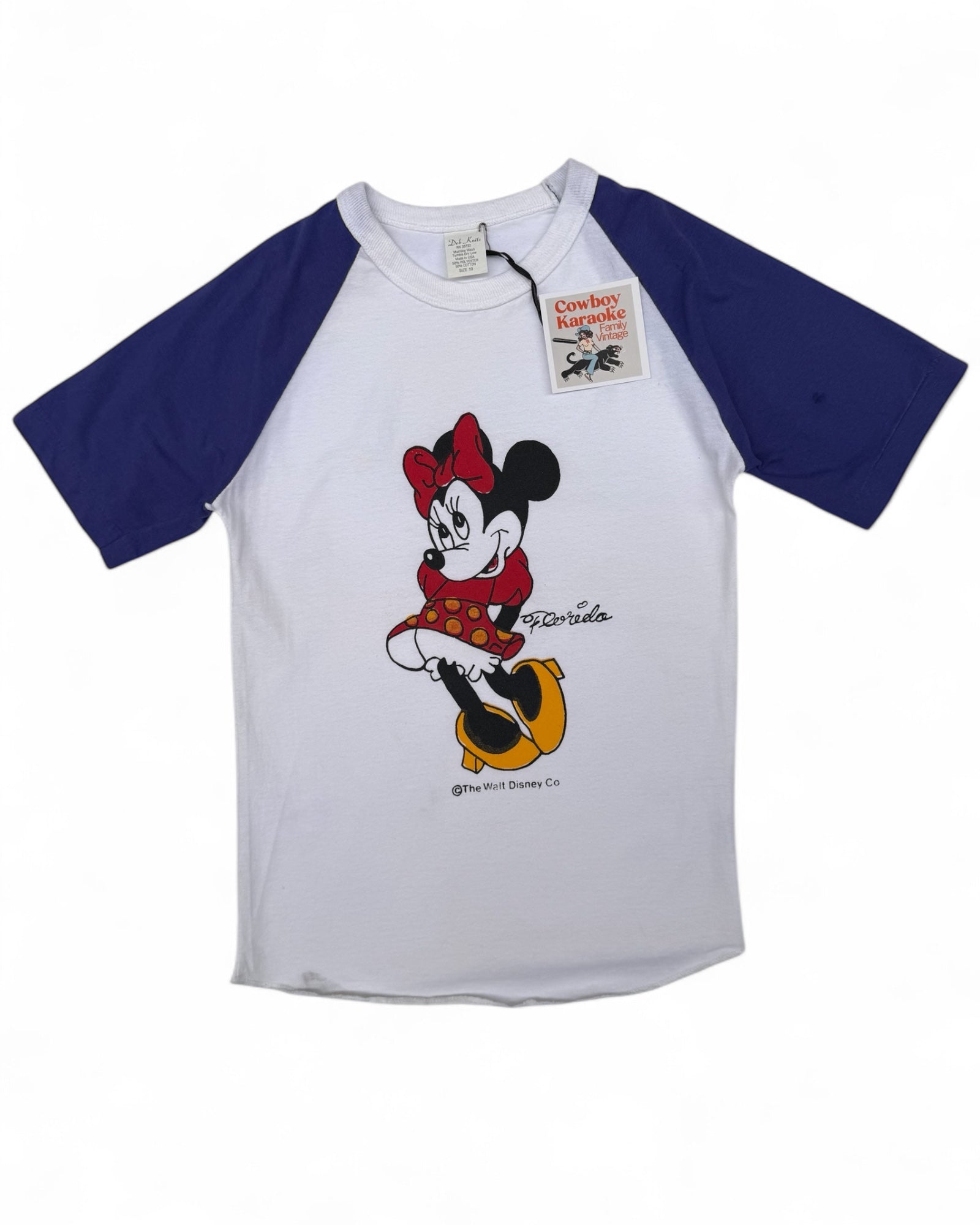 Vintage Minnie Mouse Florida Raglan Tee Size 6-8