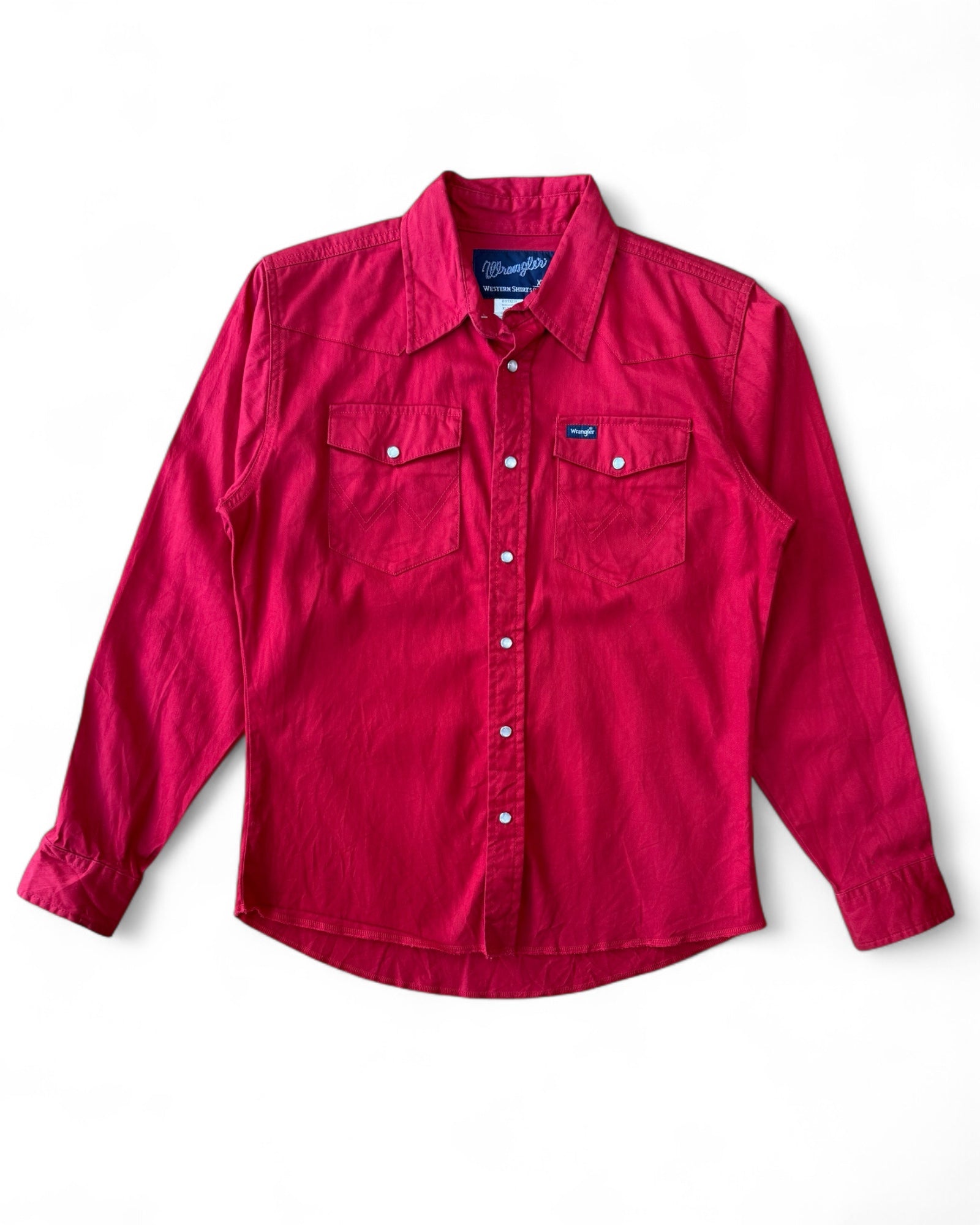 Kids Vintage Wrangler Shirt RED size Youth XL