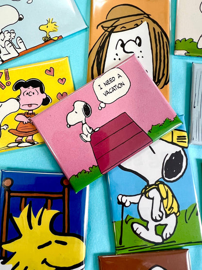 Up-cycled Peanuts Fridge Magnets
