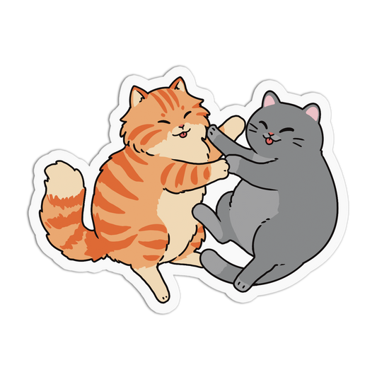 Playful Tumble Cats - El Gato Textured Stickers