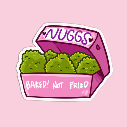 Canna Nuggs Vinyl Textured Stickers