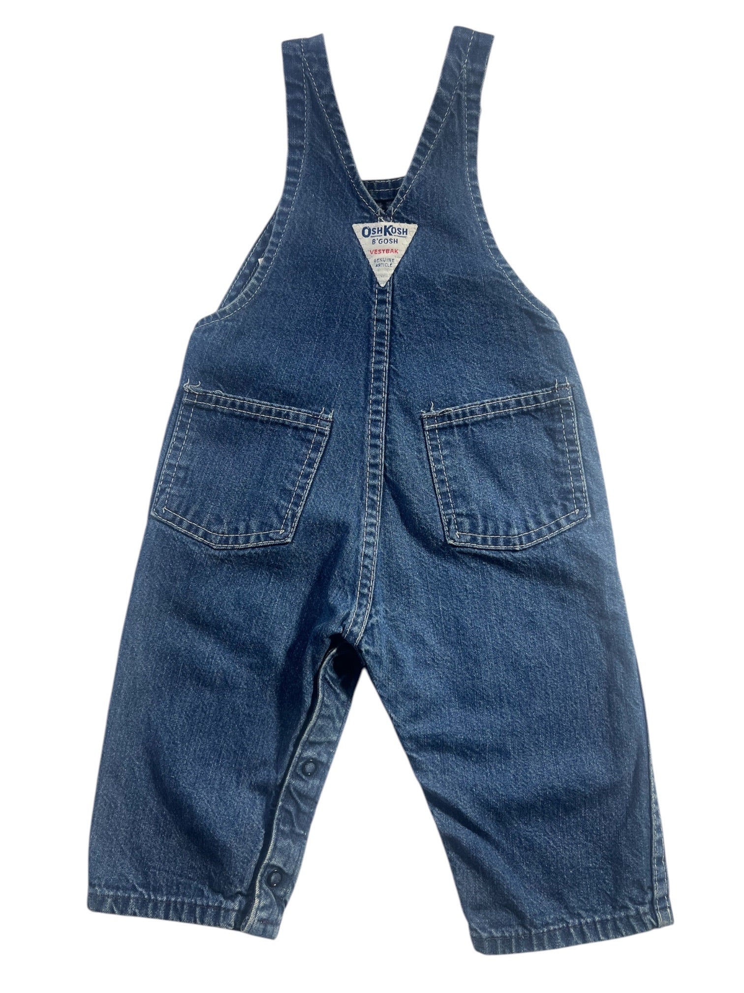 Vintage Oshkosh Denim Overalls Size 6-9 Months