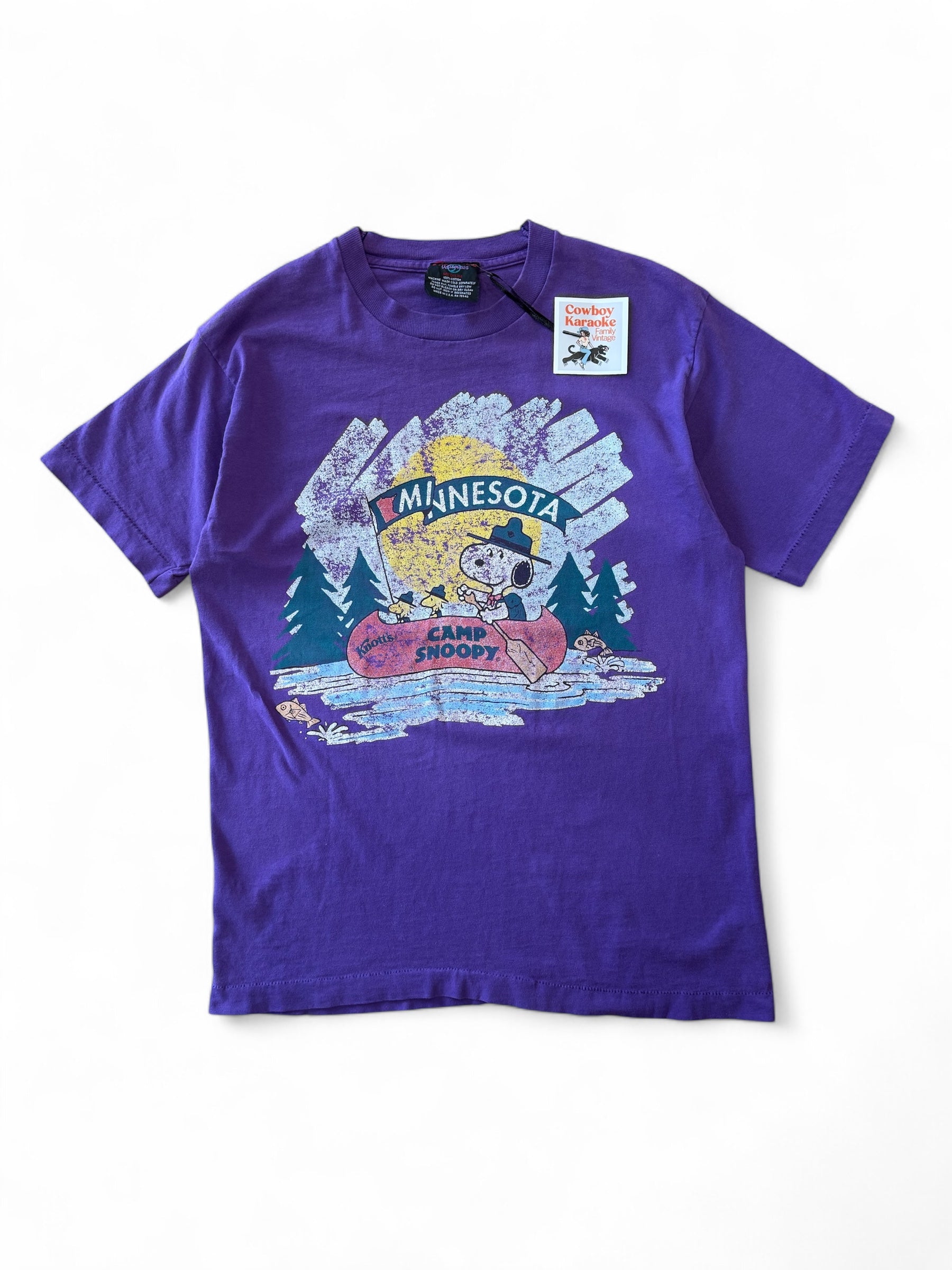 Rare Vintage Camp Snoopy TShirt PURPLE Size M/L