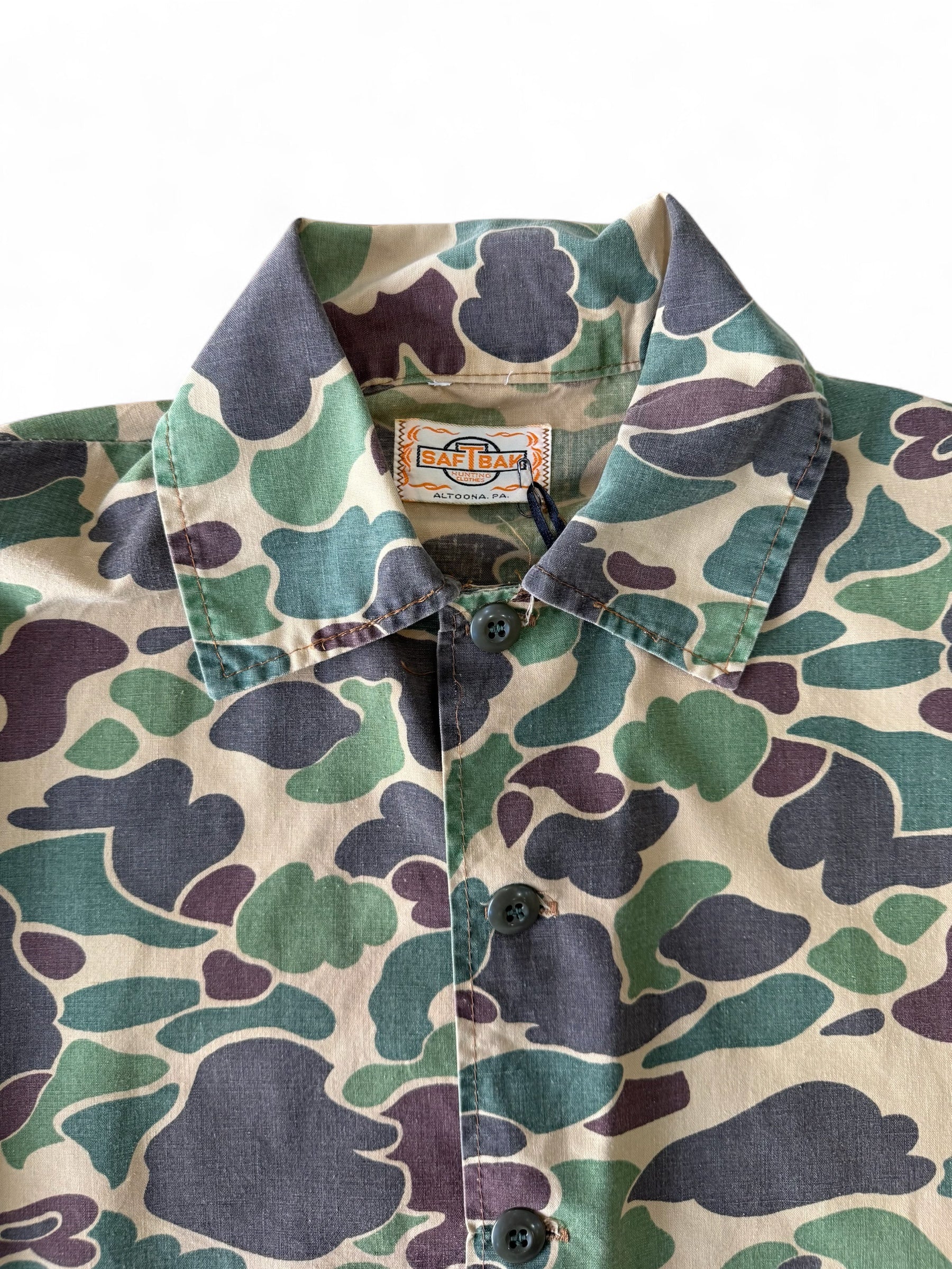 Vintage 70s Saftbak Camo Jacket Size L/XL