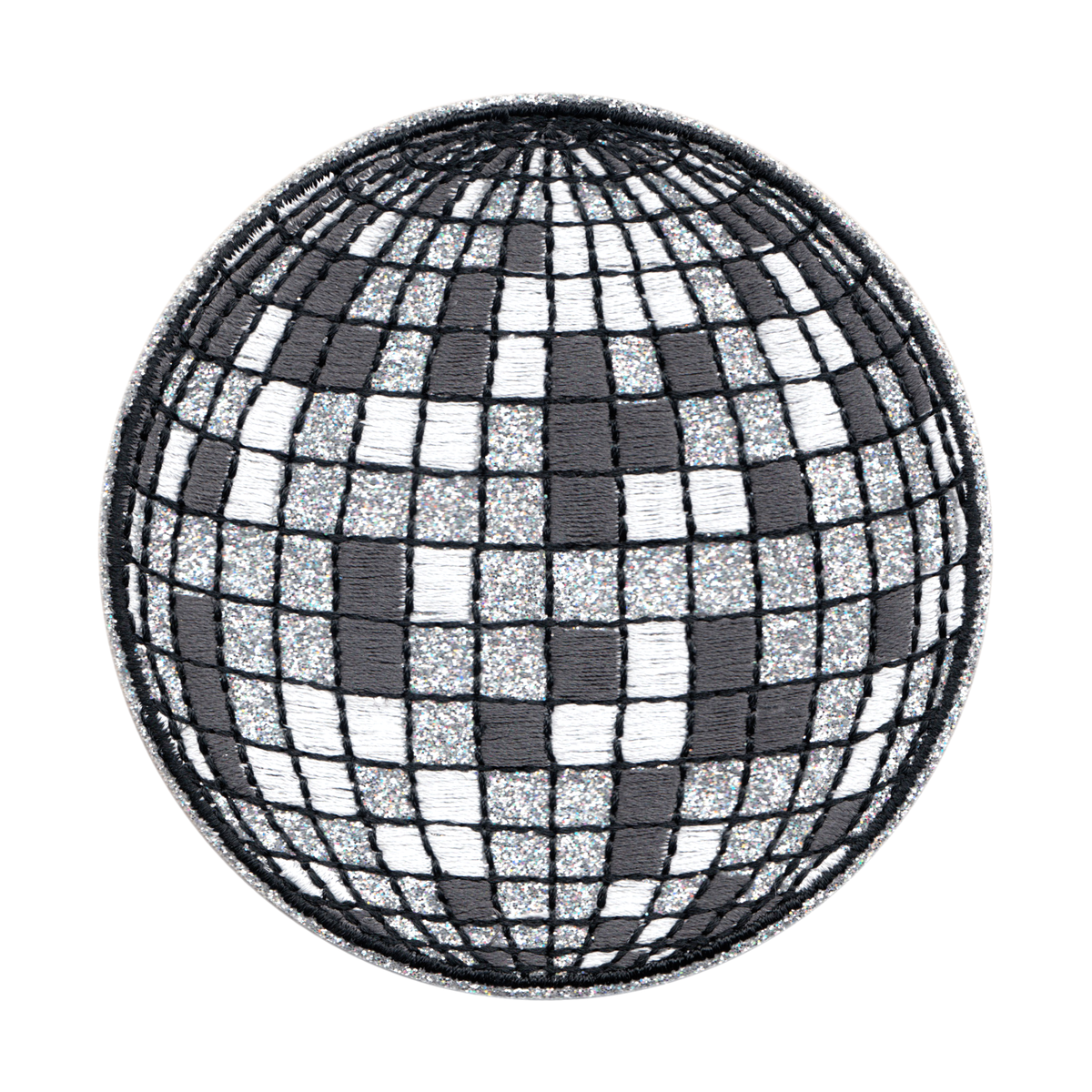 Patch - Shiny Disco Ball - Mirror Ball - Party Rave 1970s