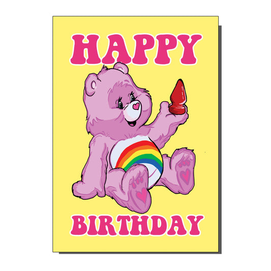 Bum-A-Lot-Bear Rude Birthday / Greetings Card 