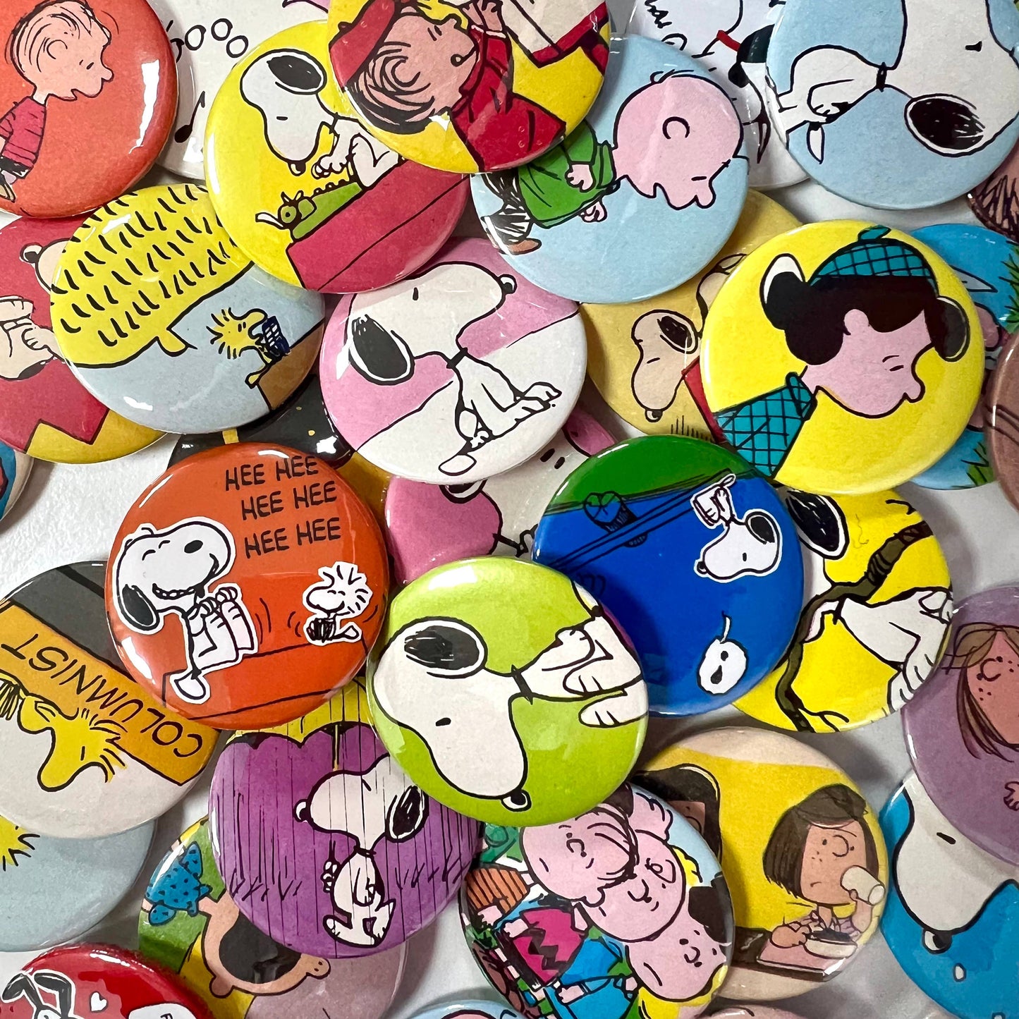 Upcycled Peanuts / Snoopy Badge Assortment