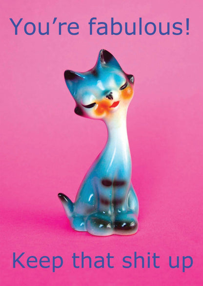 You're Fabulous Keep Thats Shit Up Cat Card