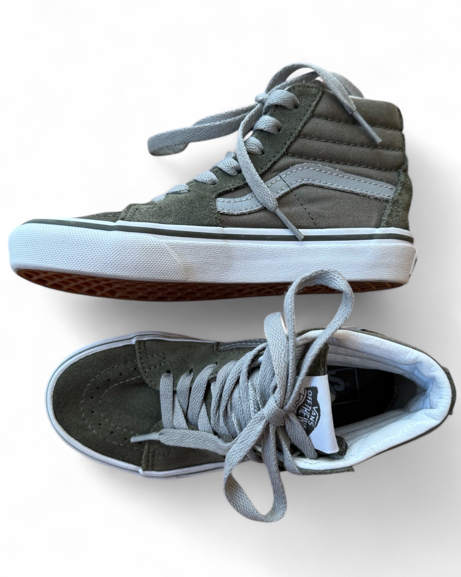 Kids Vans Sk8-Hi Sneakers SAGE GREEN/GREY Size 13