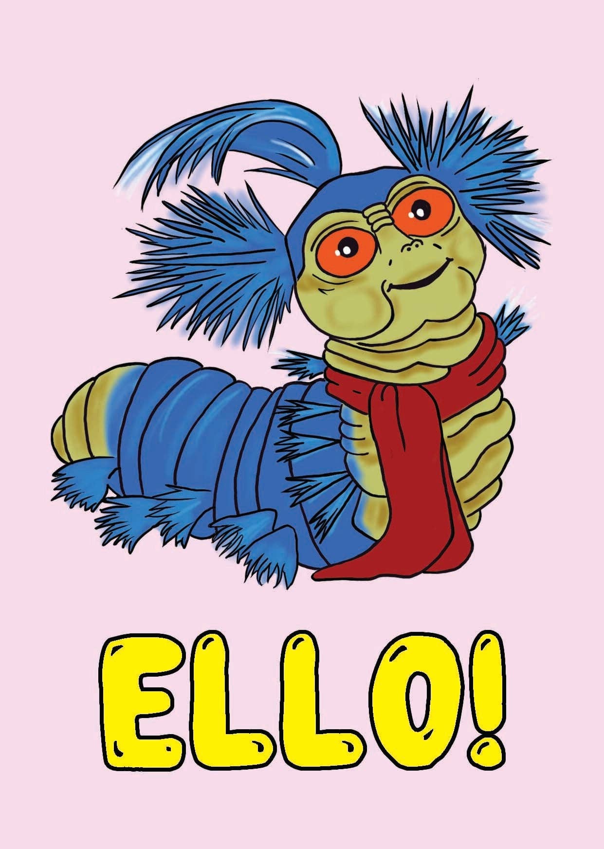 BYG064 Ello Labyrinth Worm Greetings Card