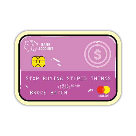 Tough Love Debit Card Savings Textured Stickers