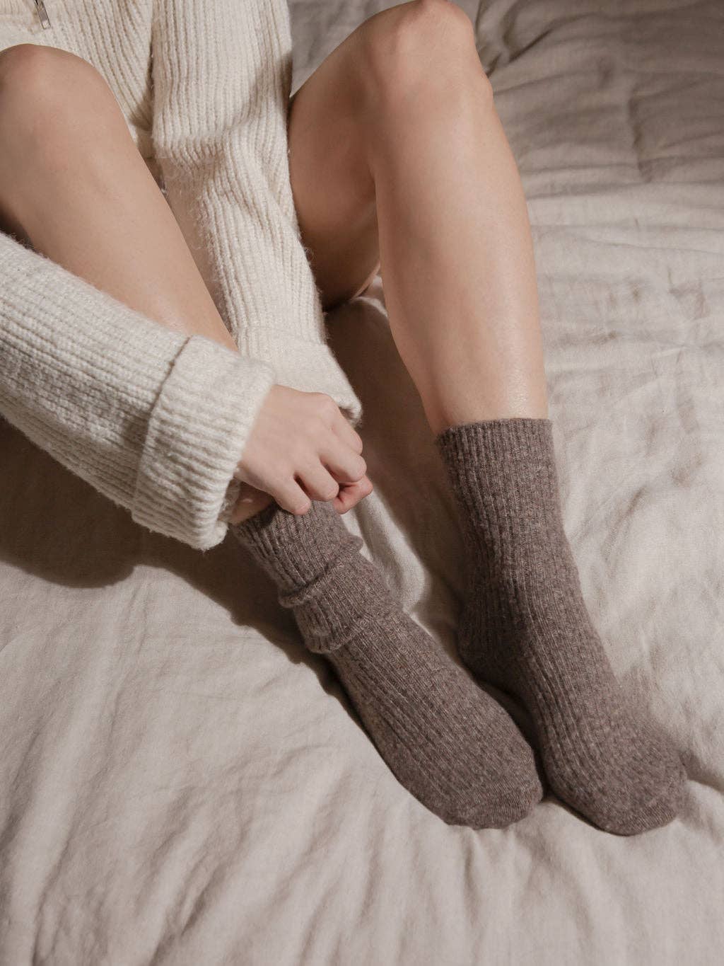 The Comfiest Socks - Light Choccy: S/M