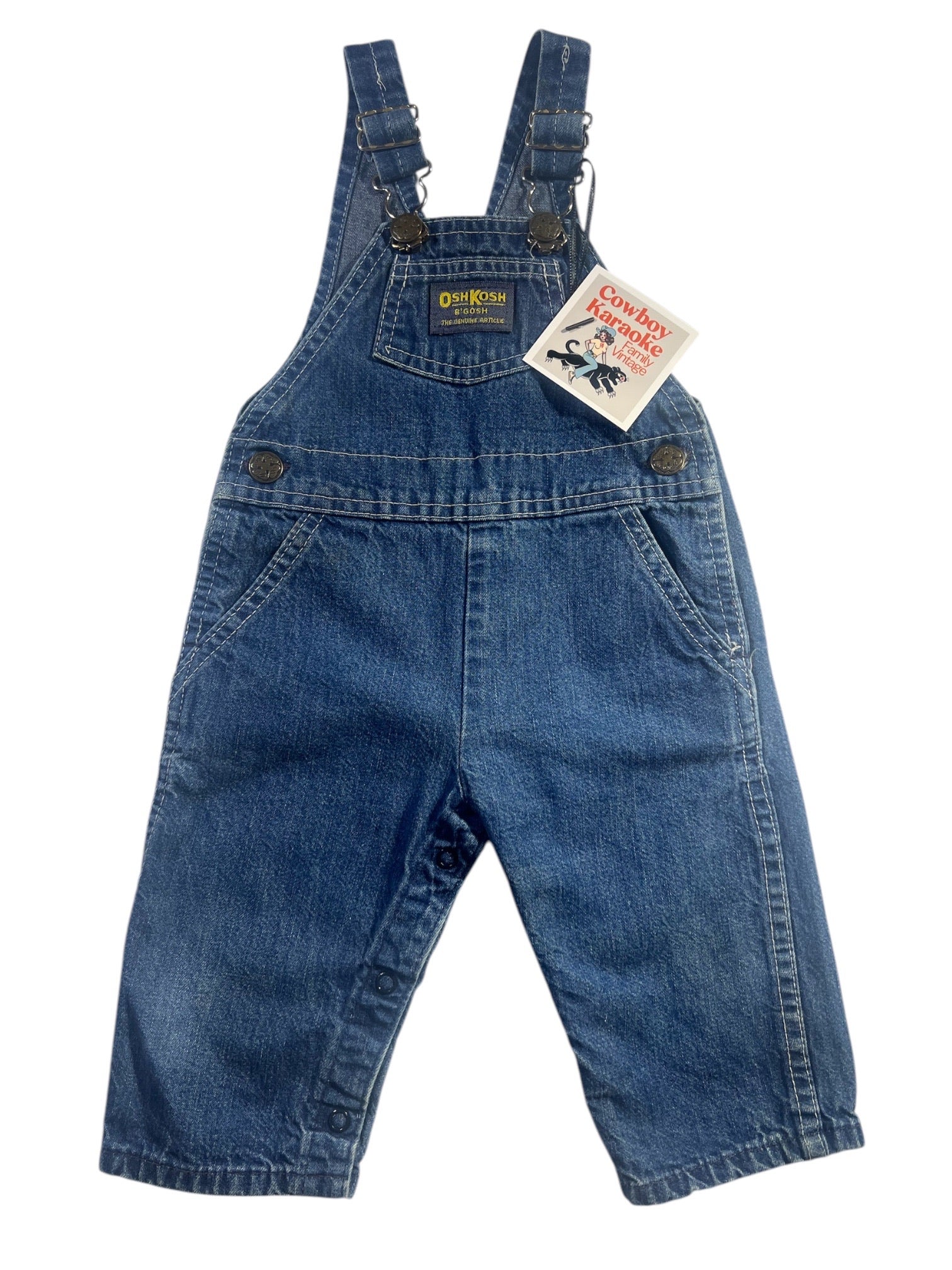 Vintage Oshkosh Denim Overalls Size 6-9 Months