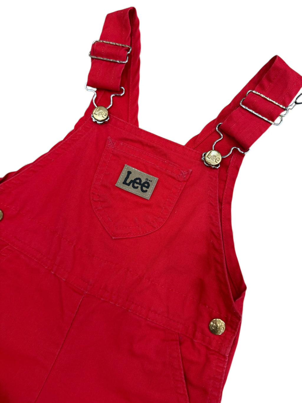 Lee Red Short Overalls – Kids Size 2-3