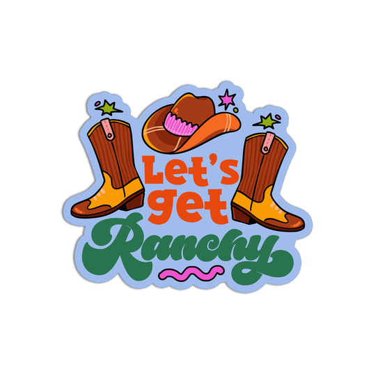 Cowboy Ranchy Waterproof Textured Vinyl Stickers