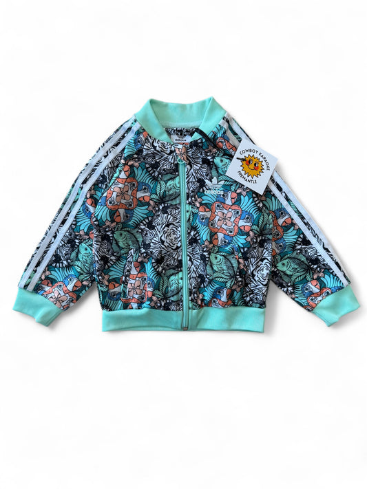 Kids Limited Edition Adidas Original Track Jacket Animal Print Size 9-12 Months
