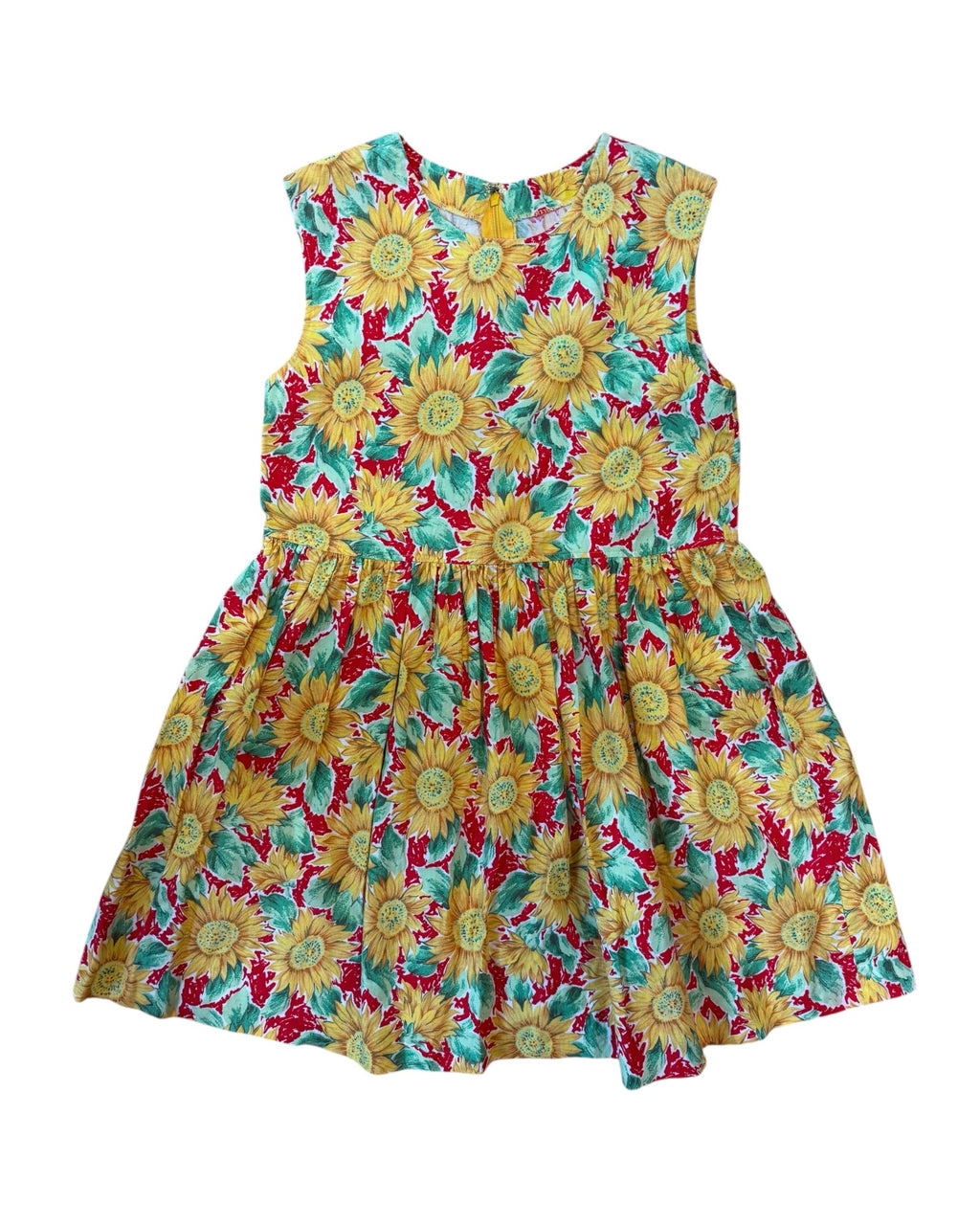 Japanese Cotton Sunflower Dress Size 9-10