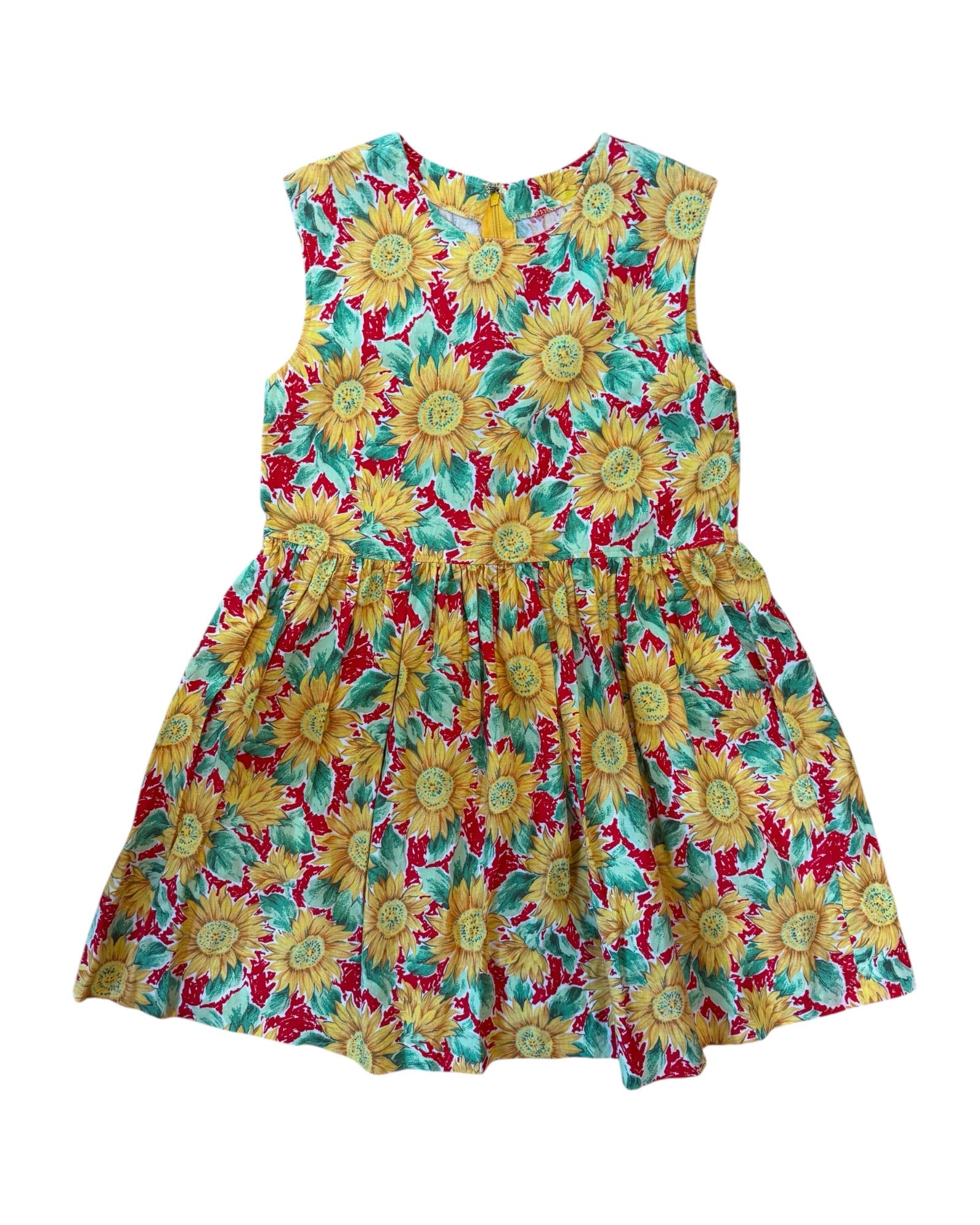 Japanese Cotton Sunflower Dress Size 9-10