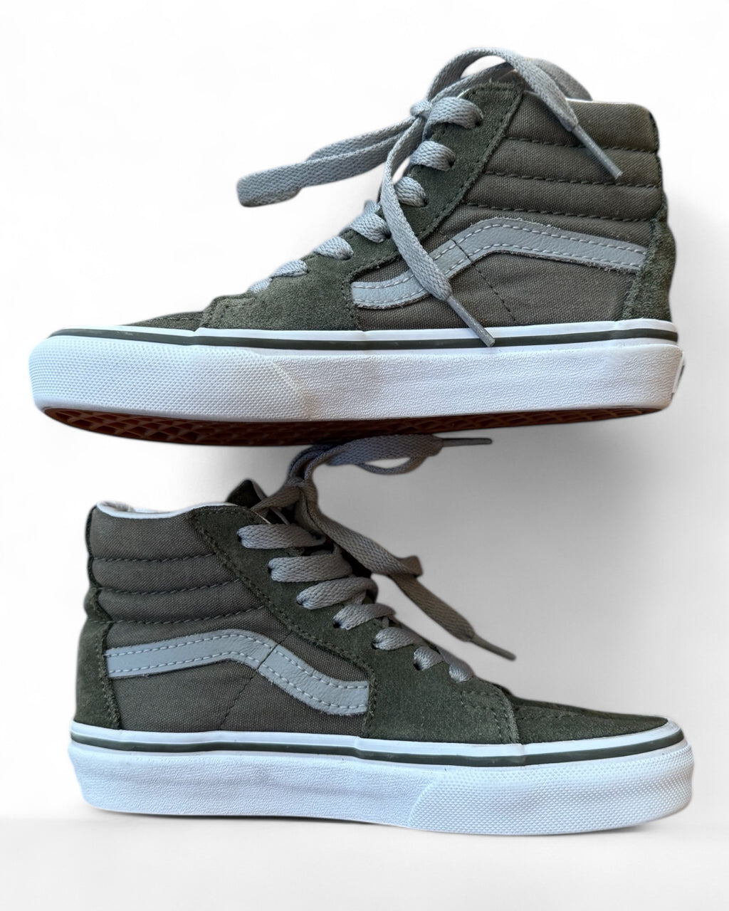 Kids Vans Sk8-Hi Sneakers SAGE GREEN/GREY Size 13