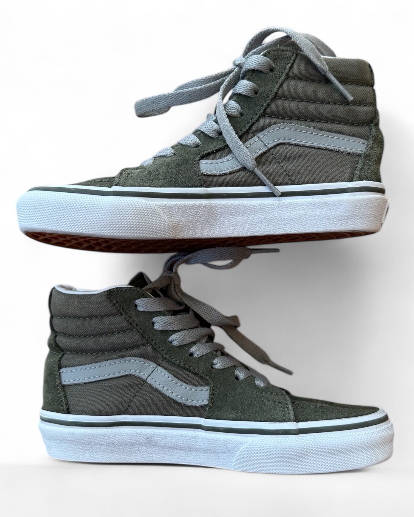Kids Vans Sk8-Hi Sneakers SAGE GREEN/GREY Size 13