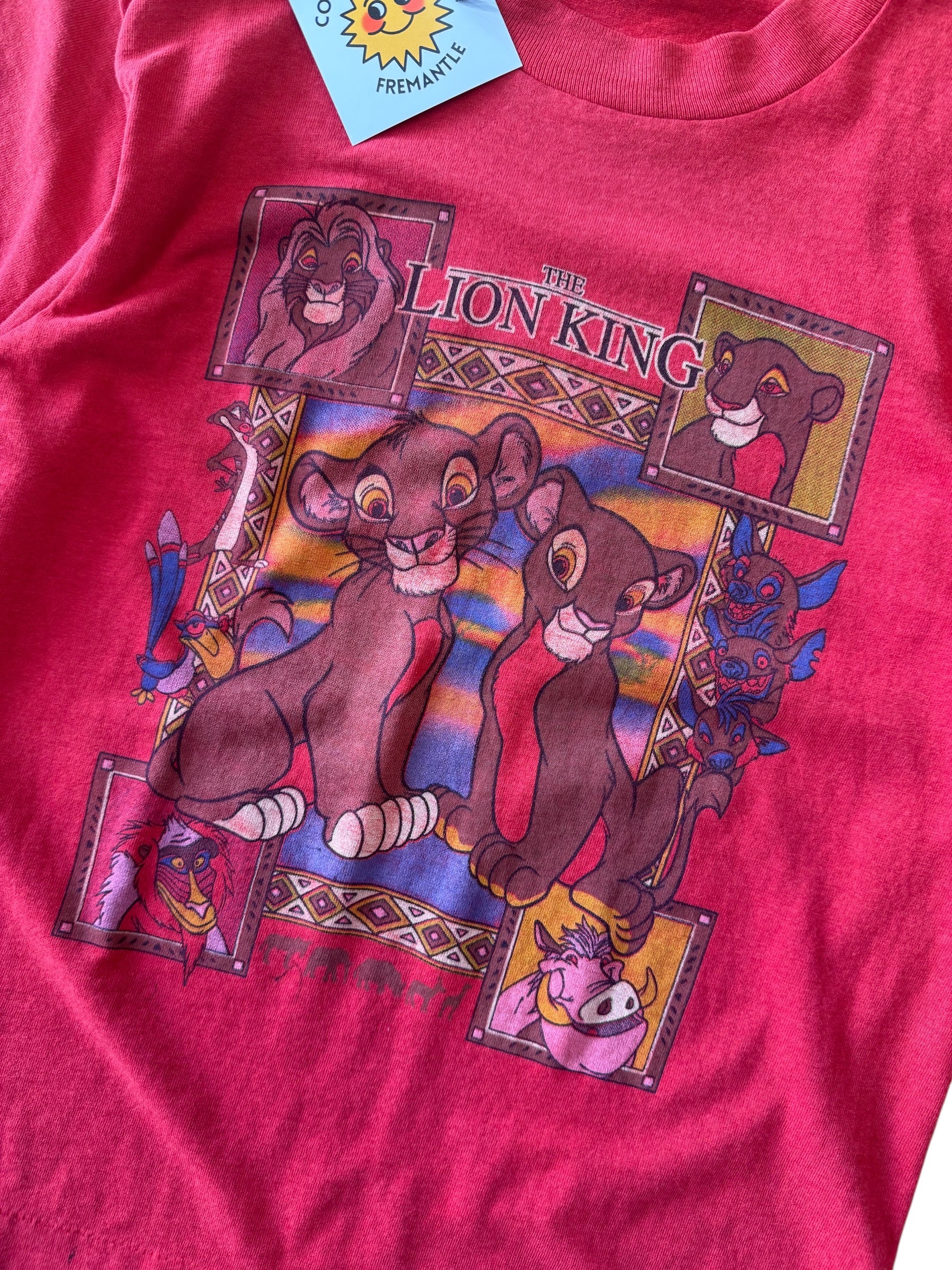 Vintage 90s Lion King Kids T-Shirt | Simba & Nala Disney Tee Size 10-12