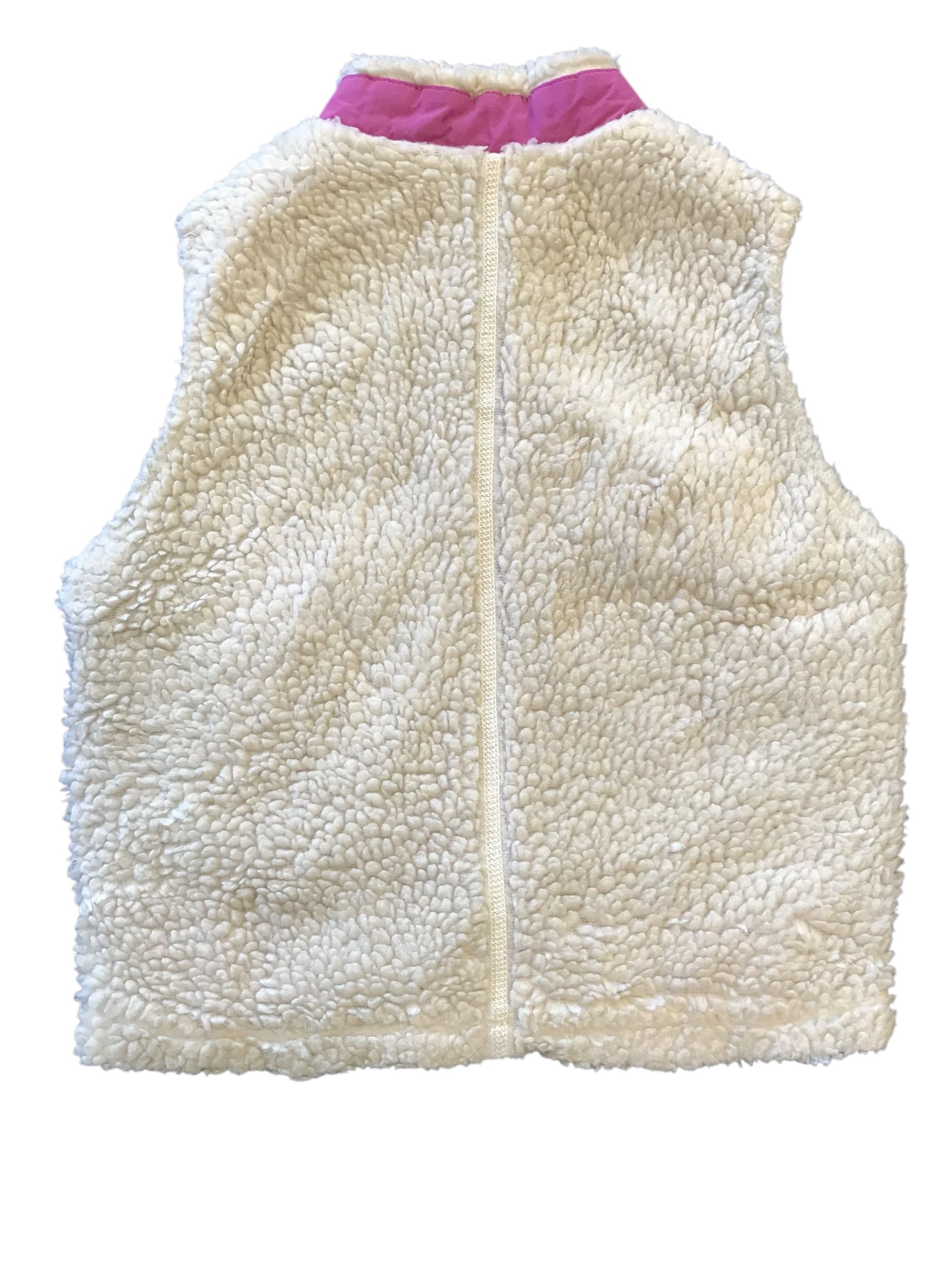 Patagonia Kids Retro-X Fleece Vest – Cream & Pink (Size 2T)