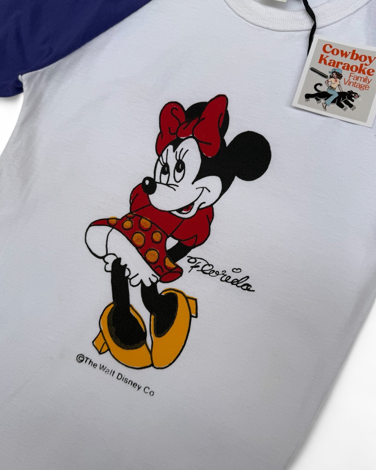 Vintage Minnie Mouse Florida Raglan Tee Size 6-8
